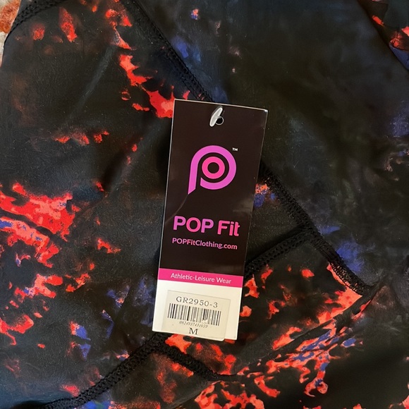 Galaxy Leggings with Mesh Cutouts - Picture 4 of 6